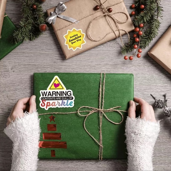 120 Thank You Stickers, Warning Contents Are Full Of Sparkle Stickers - Picture 3 of 8